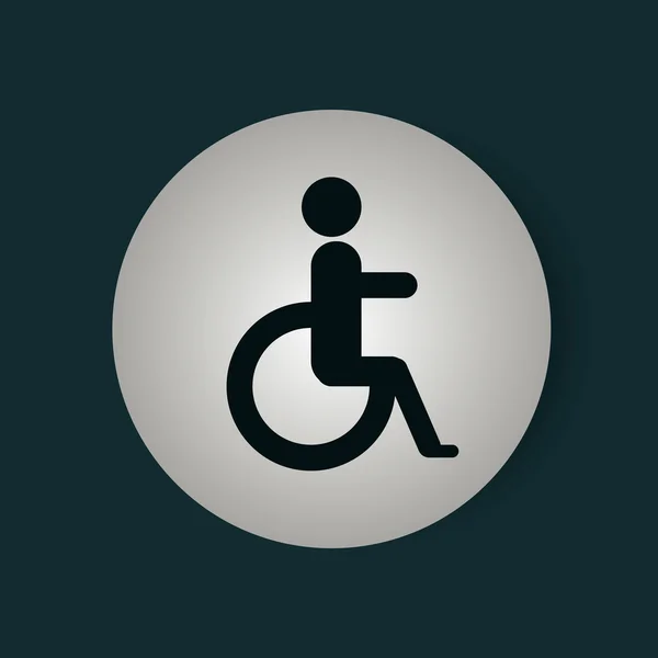 Disable person signal isolated icon — Stock Vector