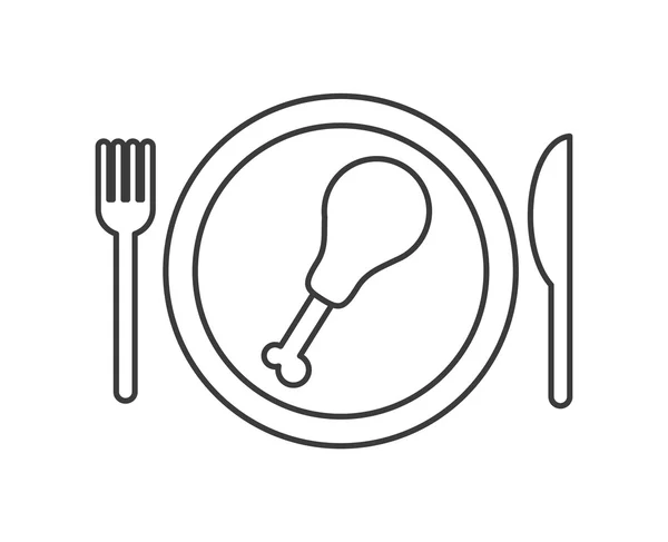 Chicken dish restaurant menu — Stock Vector