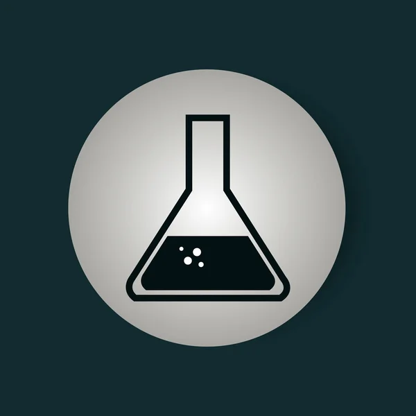 Reageerbuis laboratorium geïsoleerd pictogram — Stockvector