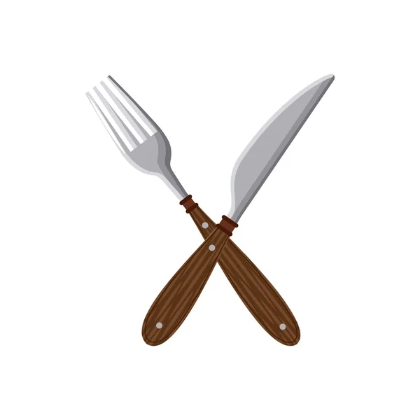 Tenedor y cuchillo menú del restaurante — Vector de stock