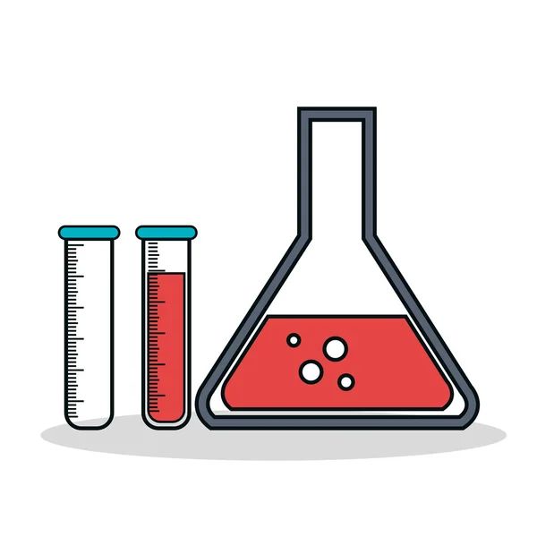 Icona isolata del laboratorio della provetta — Vettoriale Stock