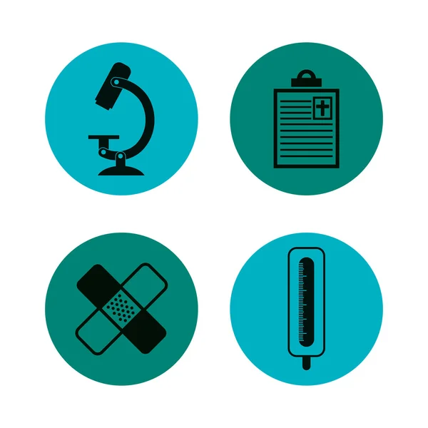 Set medical healthcare icons — Stock Vector