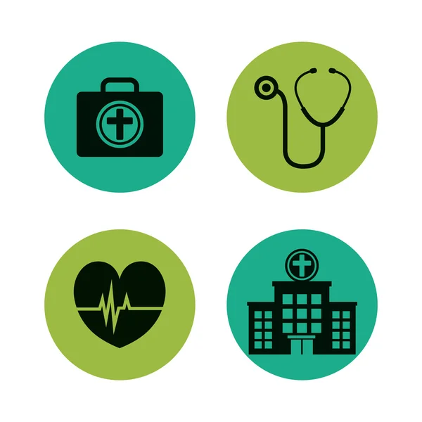 Set medical healthcare icons — Stock Vector