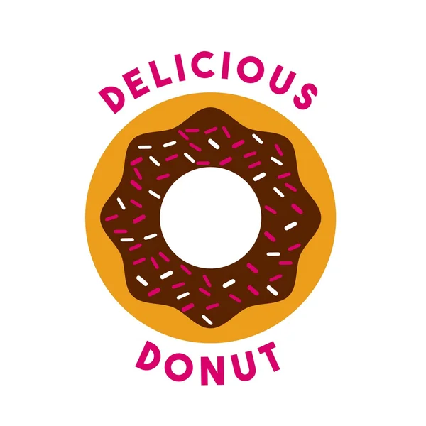 Delicioso menú de restaurante donuts — Vector de stock