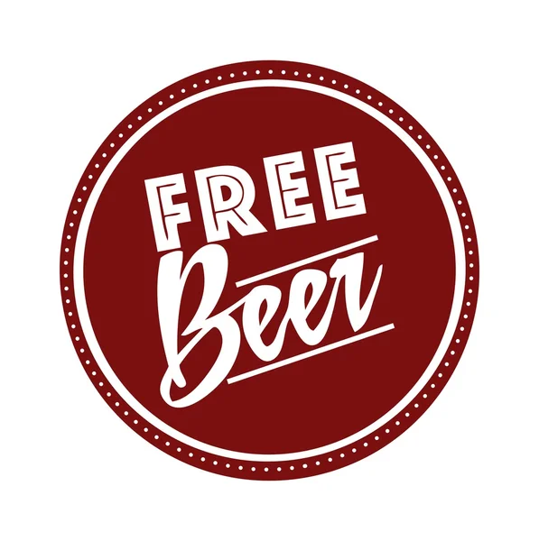 Free beer offer poster — Stock Vector