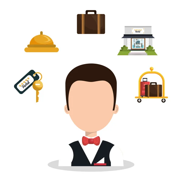 Best hotel set services icons — Stock Vector