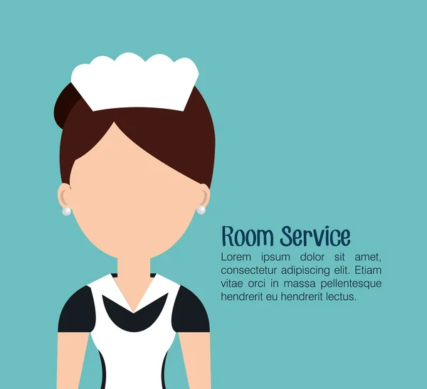 Room service hotel isolated icon — Stock Vector