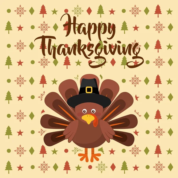 Happy thanksgiving firande affisch — Stock vektor