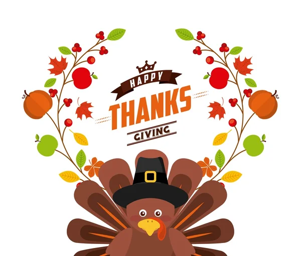Happy thanksgiving firande affisch — Stock vektor