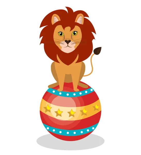 Изолированная икона цирка львов — стоковый вектор