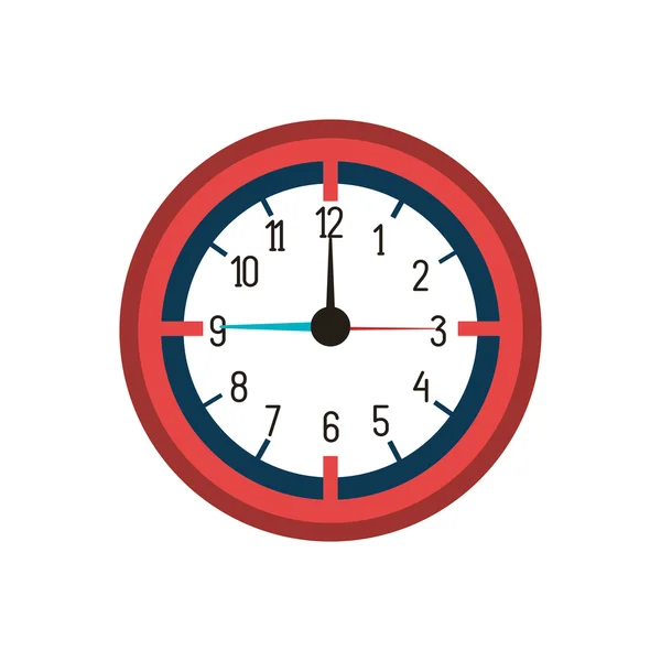 Reloj de tiempo icono aislado — Vector de stock