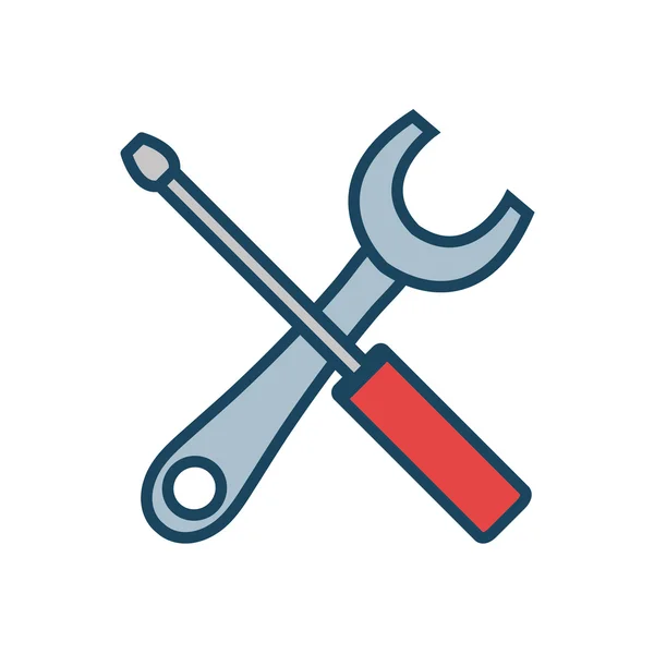 Wrench and screwdriver vector illustration — Stock Vector