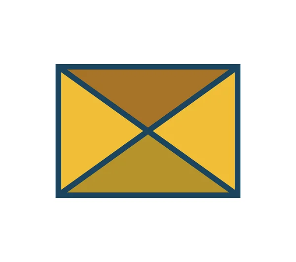 Izolovaná ikona zprávy obálky — Stockový vektor