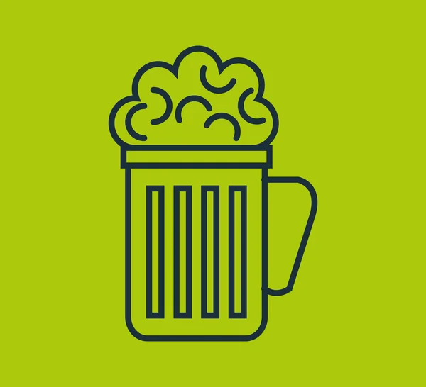 Bière fraîche icône isolée — Image vectorielle