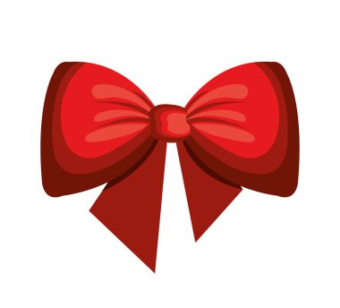 kurdele bown dekorasyon izole simgesi