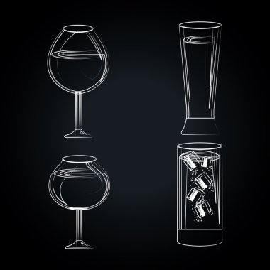 Menü kokteyl liste çubuğu