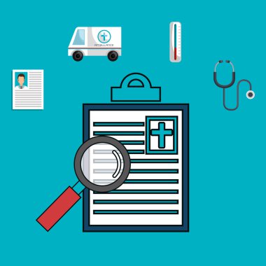 set tıbbi sağlık simgeler