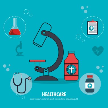 set tıbbi sağlık simgeler