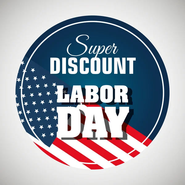 Labor day sale big isolated icon — Stock Vector