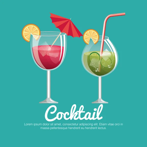 Menu liste des cocktails bar — Image vectorielle