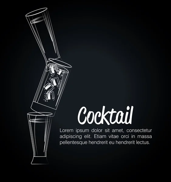 Menu lista cocktail bar — Vettoriale Stock