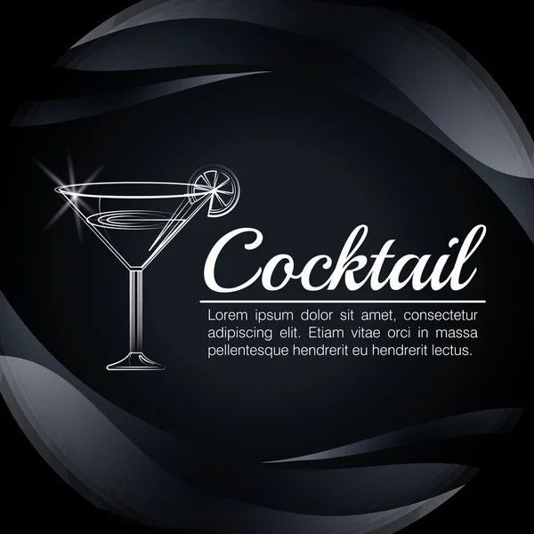 Cocktail tropische Posterbar-Ikone — Stockvektor