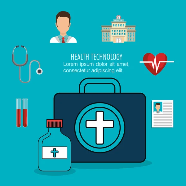 Medycznych opieki zdrowotnej ikony — Wektor stockowy