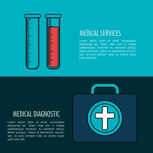 Set medical healthcare icons — Stock Vector