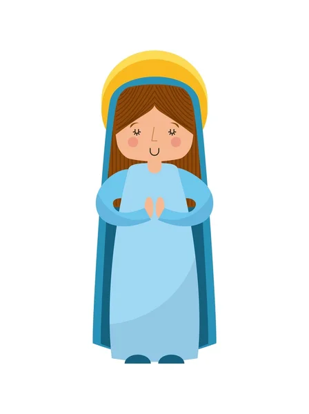 Mary virgen pesebre carácter — Vector de stock
