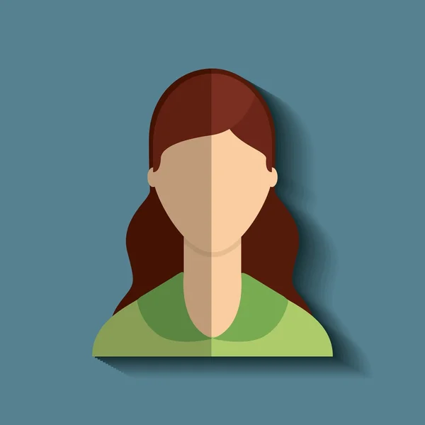 Mladá žena ženský avatar — Stockový vektor