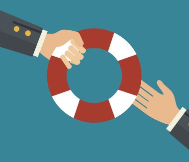 Yardım kavramı simge eller