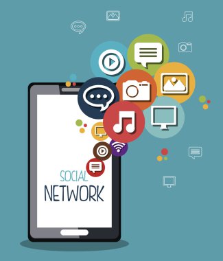 sosyal ağ ortam izole simgesi