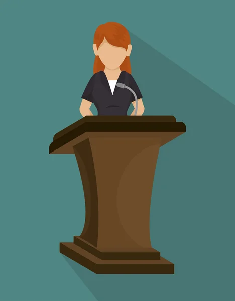 Icône de discours podium — Image vectorielle