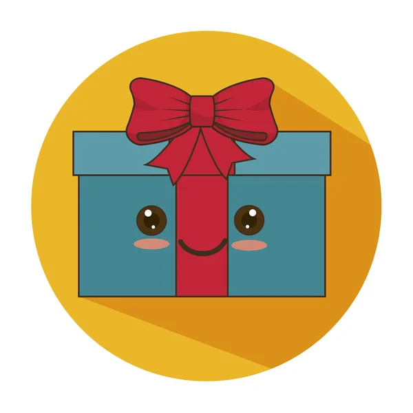 Gift present character  icon — Stock Vector