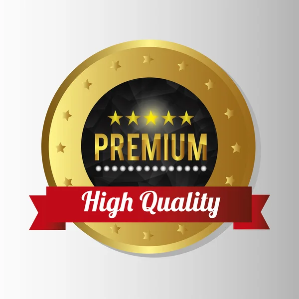 Selo garantido ouro de qualidade premium — Vetor de Stock