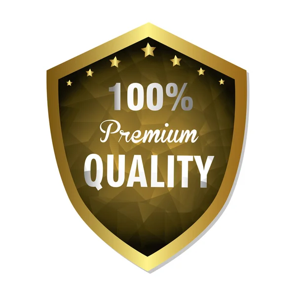 Selo garantido ouro de qualidade premium — Vetor de Stock