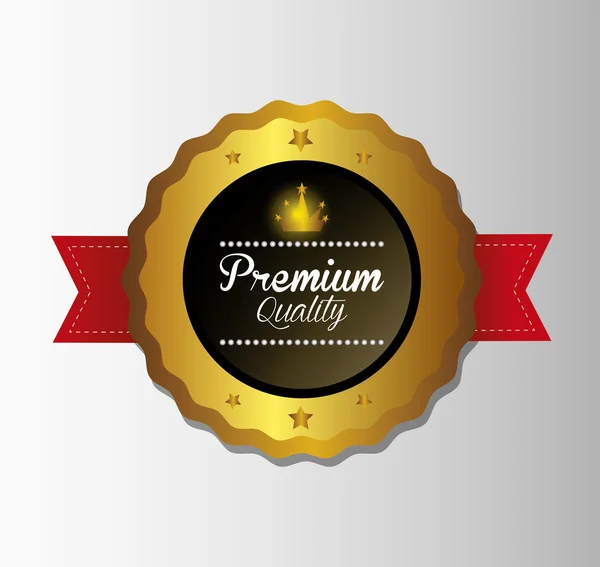 Seal guaranteed premium quality gold — Stock Vector