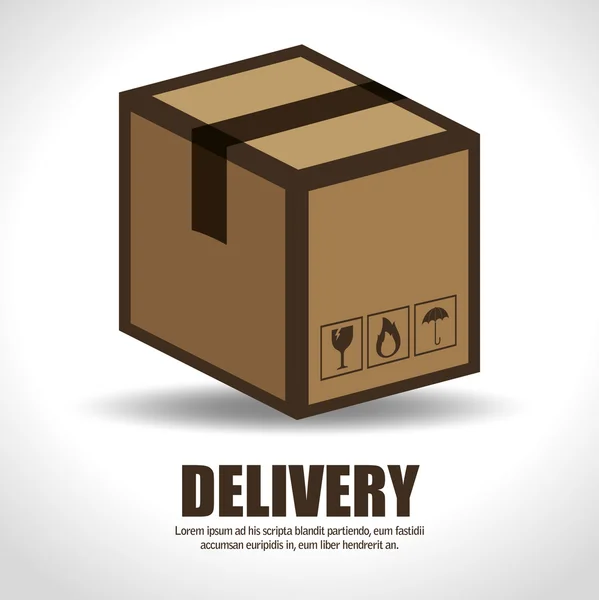 Cajas cartón embalaje entrega servicio — Vector de stock