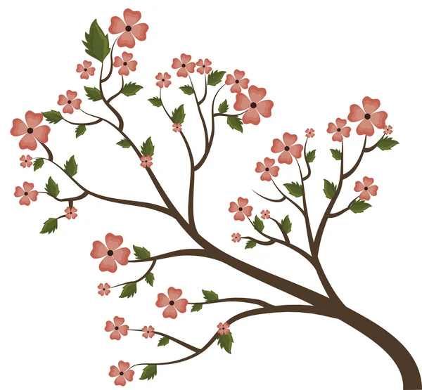 Hermosas flores decoración fondo — Vector de stock