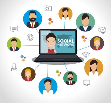 sosyal ağ ortam izole simgesi