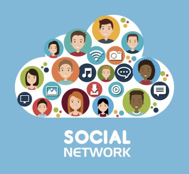 sosyal ağ ortam izole simgesi