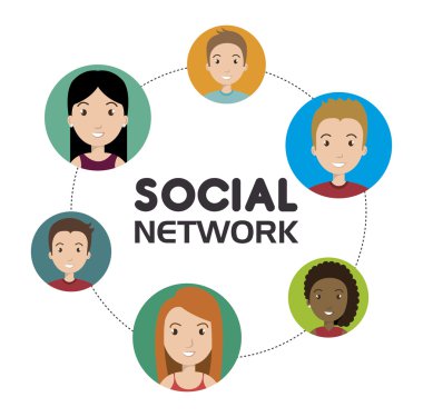 sosyal ağ ortam izole simgesi