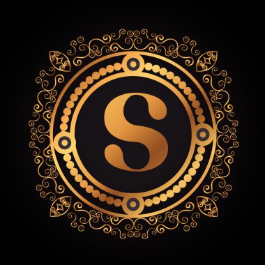 Altın Çerçeve Stili izole simgesi