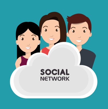 sosyal ağ ortam izole simgesi