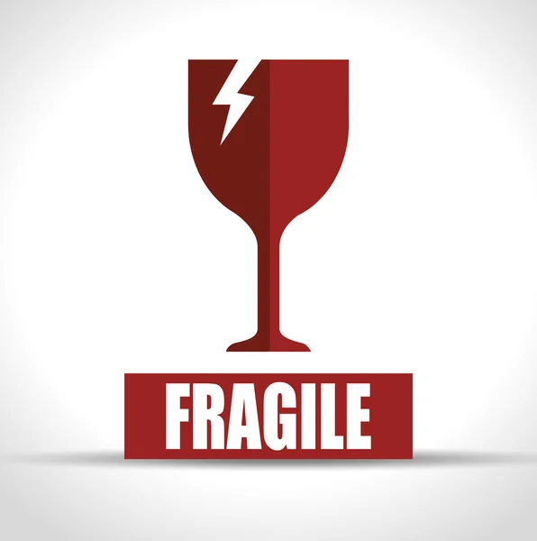 Fragile joint livraison service d icône — Image vectorielle