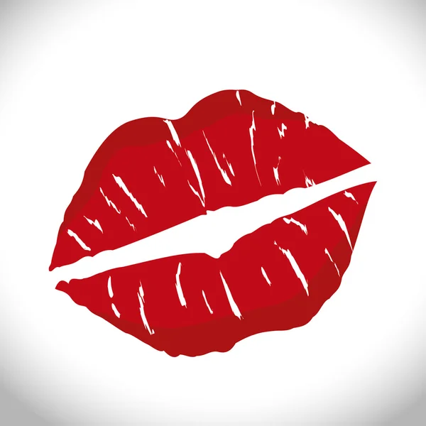 Lippe weiblich schön d Symbol — Stockvektor