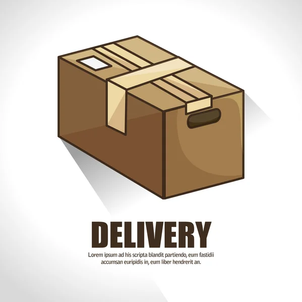 Boxes carton packing delivery service — Stock Vector