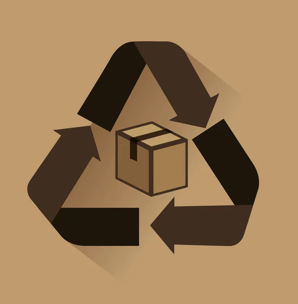 Recykling symbol dostawy uszczelnienia — Wektor stockowy