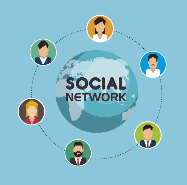 Ikone des sozialen Netzwerks — Stockvektor