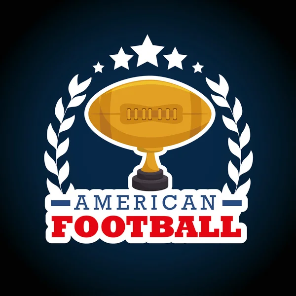 Amerikansk fotboll sport ikonen — Stock vektor